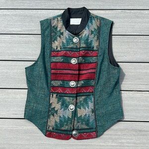 Longhorn Western Tapestry Vest